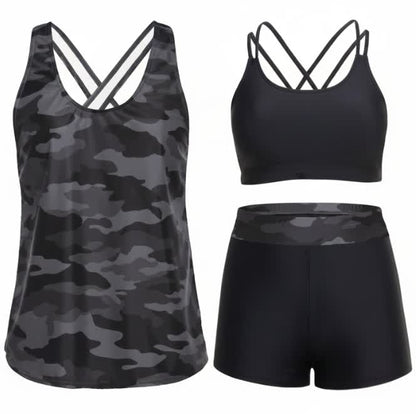Plusock Sport Tankini Three-Piece Tankini Set - image 17