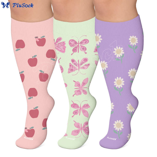 Plusock Plus Size Print Compression Socks - image 0