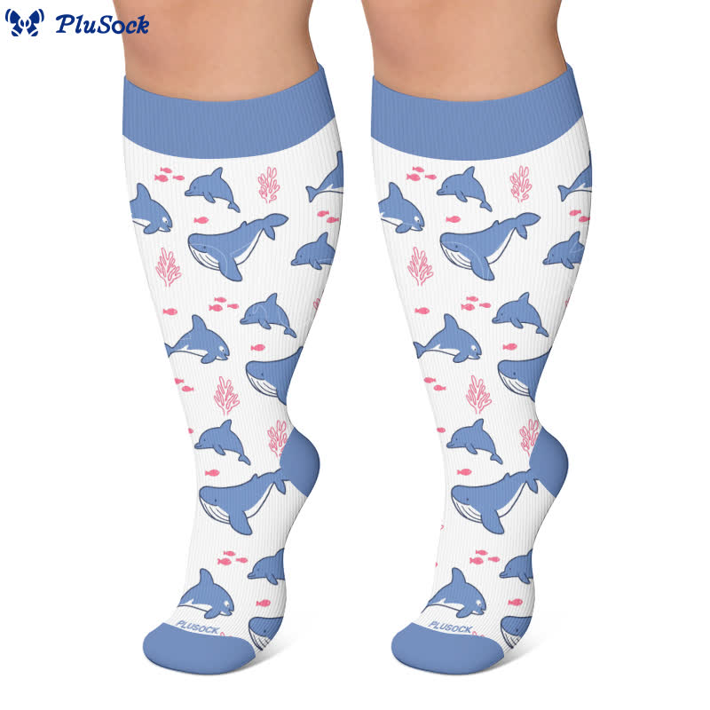 Plusock Plus Size Funny Pattern Compression Socks - image 7