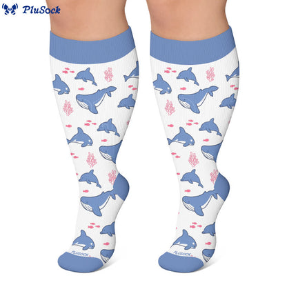Plusock Plus Size Funny Pattern Compression Socks - image 7