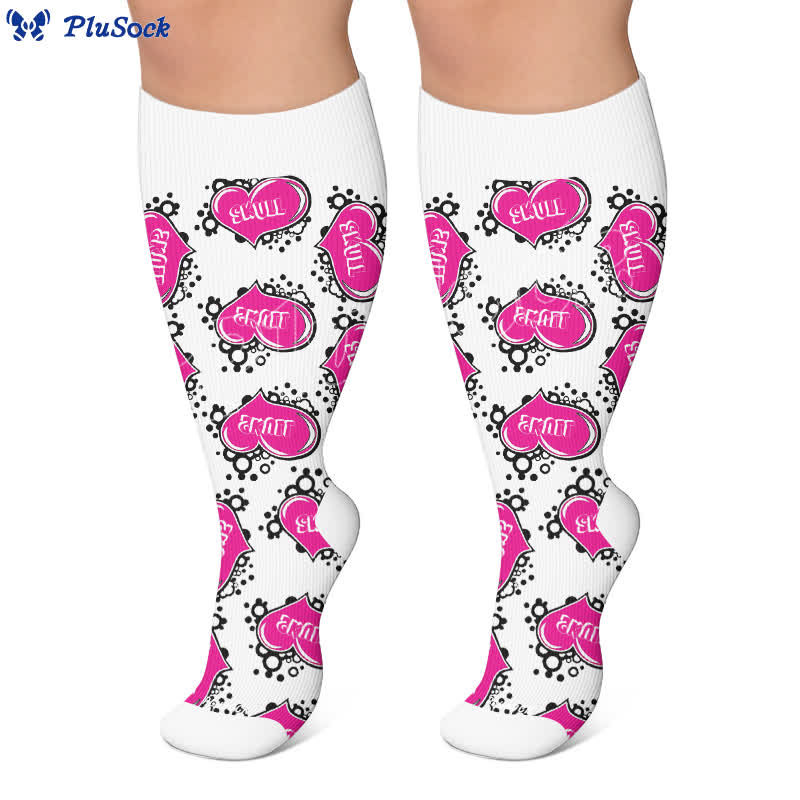 Plusock Plus Size Skull Crown Compression Socks - image 6