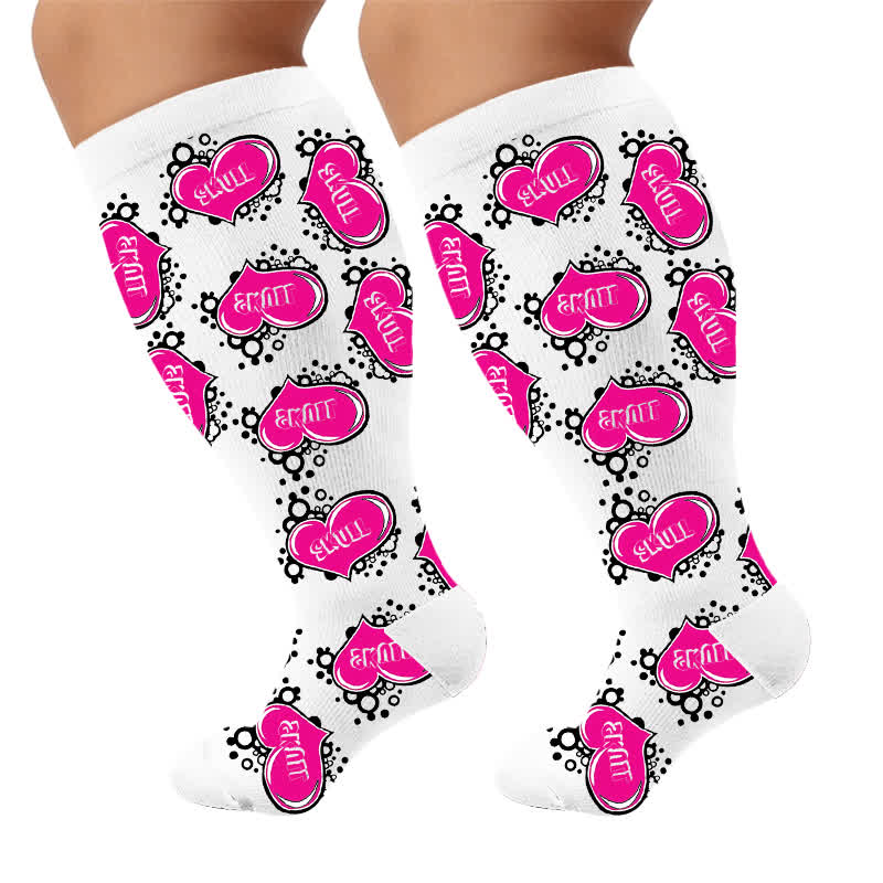 Plusock Plus Size Skull Crown Compression Socks - image 9