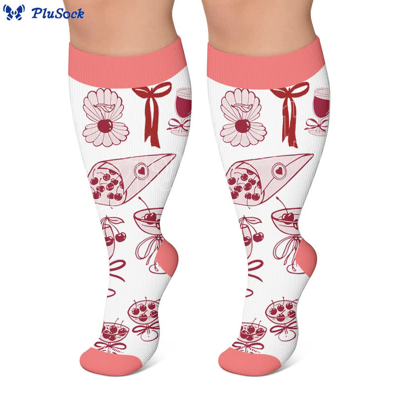 Plusock Plus Size Lemon Cocktail Compression Socks - image 6