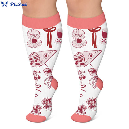 Plusock Plus Size Lemon Cocktail Compression Socks - image 6