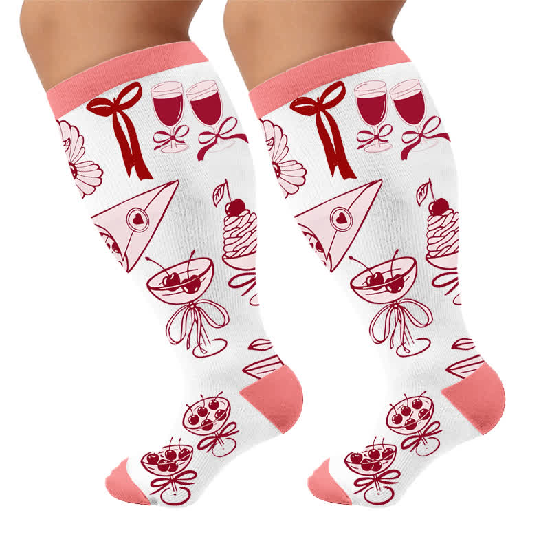 Plusock Plus Size Lemon Cocktail Compression Socks - image 9