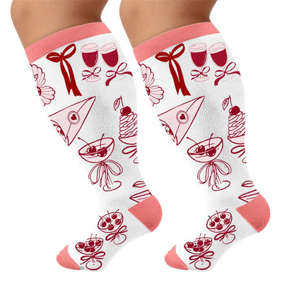 Plusock Plus Size Lemon Cocktail Compression Socks - image 9
