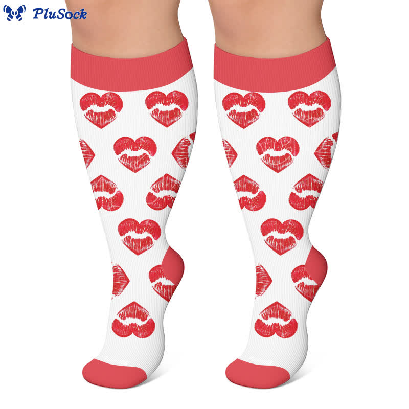 Plusock Plus Size Sexy Heart Compression Socks - image 5