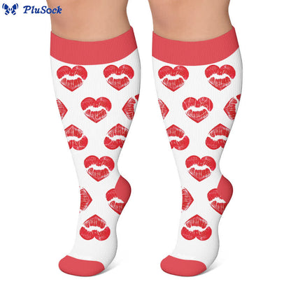Plusock Plus Size Sexy Heart Compression Socks - image 5