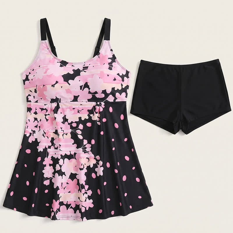 Plusock Pink Floral Tankini Swimsuit - Pink - 5XL - image 3