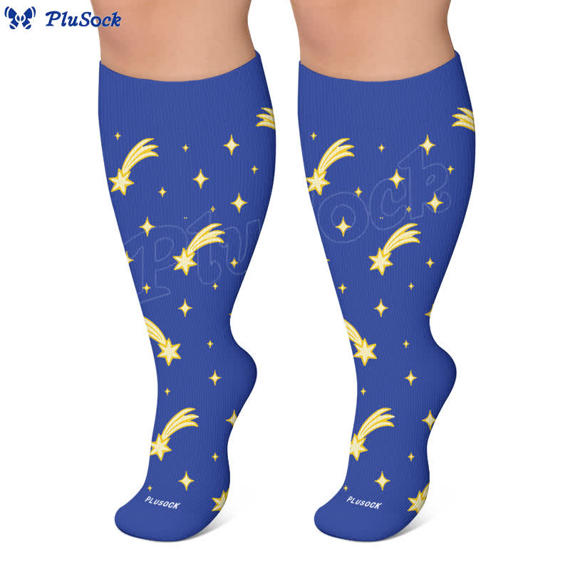 Plusock Plus Size Starry Sky Compression Socks - image 5