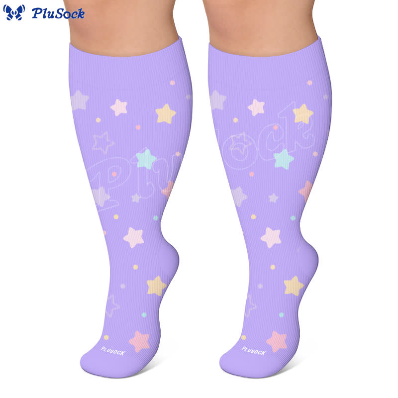 Plusock Plus Size Starry Sky Compression Socks - image 7