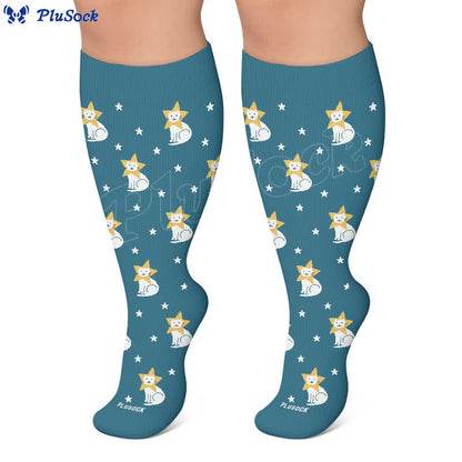 Plusock Plus Size Playful Animal Compression Socks - image 7
