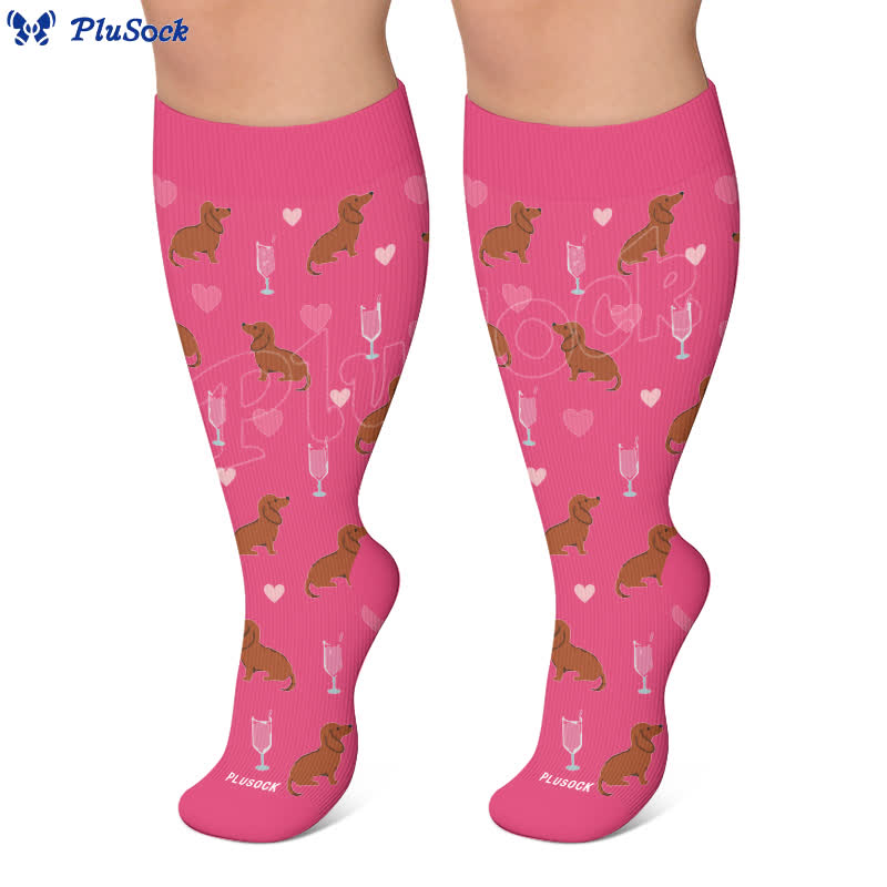 Plusock Plus Size Playful Animal Compression Socks - image 9