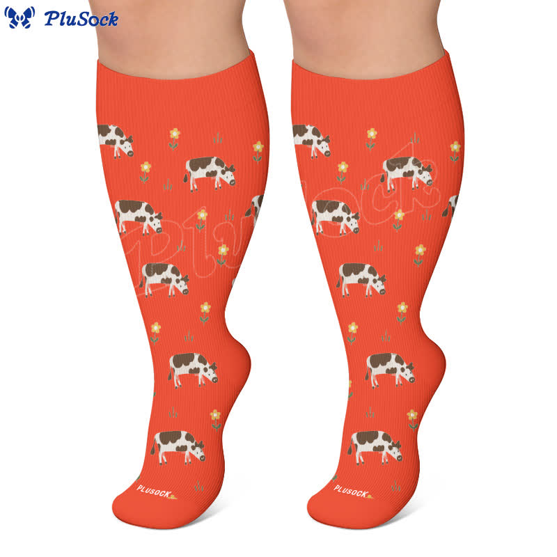 Plusock Plus Size Playful Animal Compression Socks - image 5