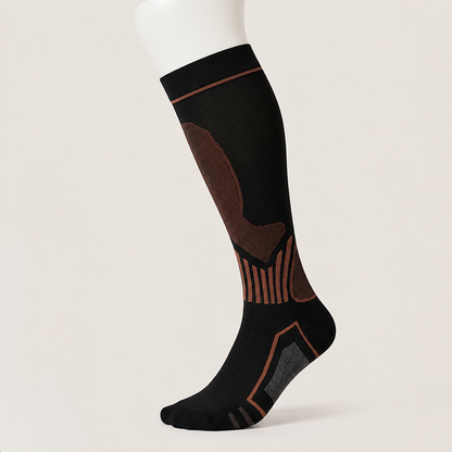 Plusock Ribbed Contrast Compression Socks(6 Pairs) - image 1