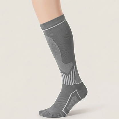 Plusock Ribbed Contrast Compression Socks(6 Pairs) - image 2