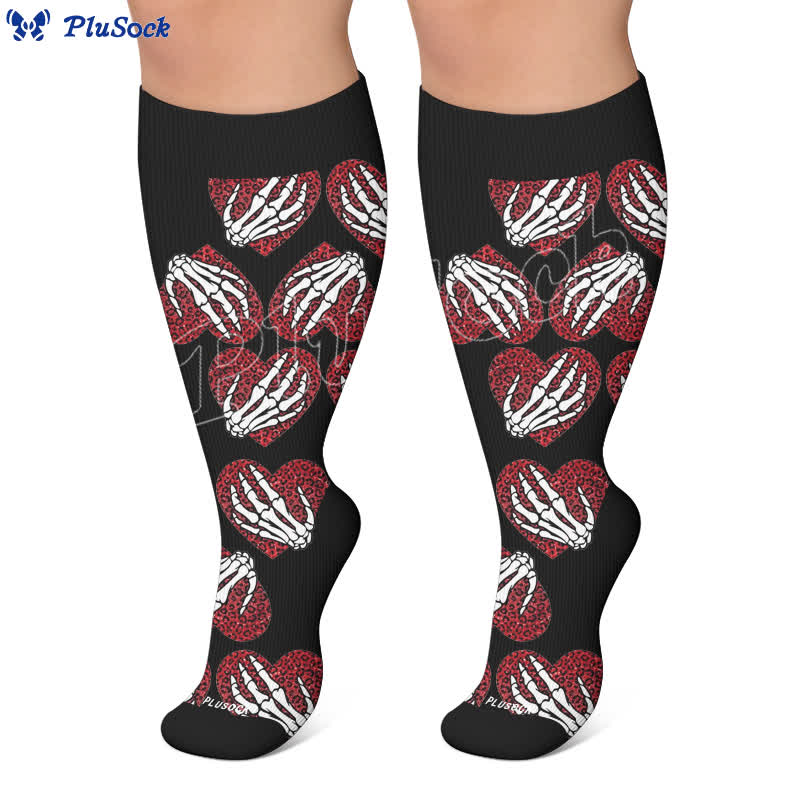 Plusock Plus Size Bandaged Skull Compression Socks - image 6