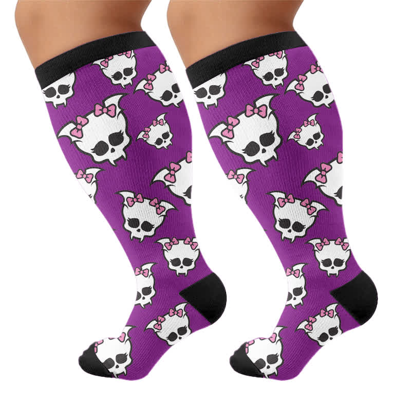 Plusock Plus Size Bandaged Skull Compression Socks - image 8
