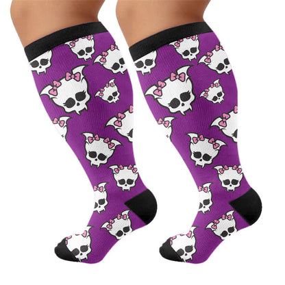 Plusock Plus Size Bandaged Skull Compression Socks - image 8