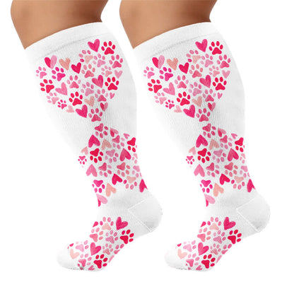 Plusock Plus Size Heart Scratching Cat Compression Socks - image 8