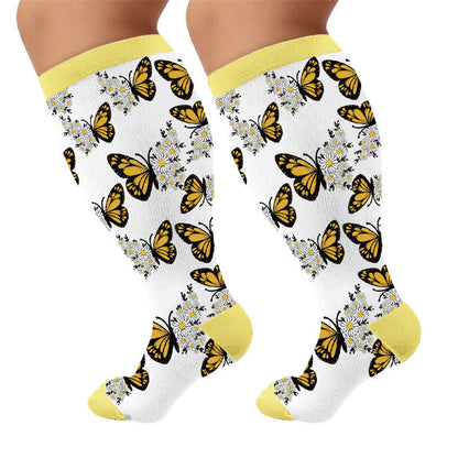 Plusock Plus Size Sunset Butterfly Compression Socks - image 10