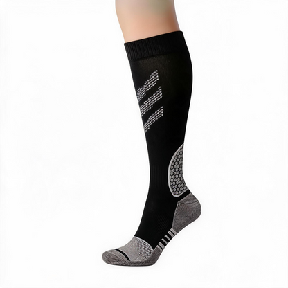 Plusock Striped Compression Socks(6 Pairs) - Grey - L/XL - image 1