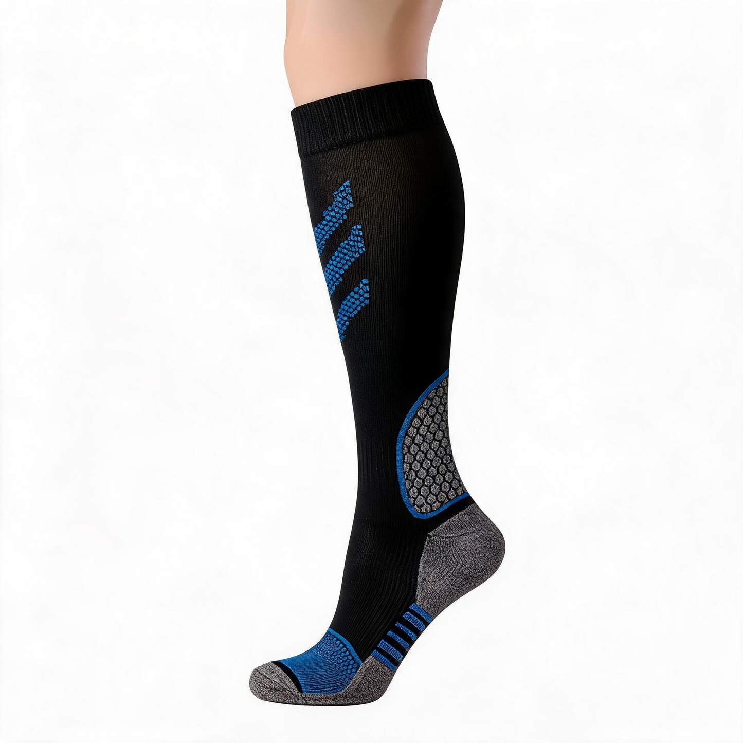 Plusock Striped Compression Socks(6 Pairs) - Blue - L/XL - image 5