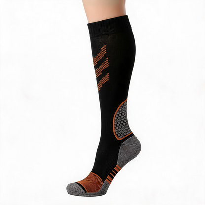 Plusock Striped Compression Socks(6 Pairs) - Orange - L/XL - image 6