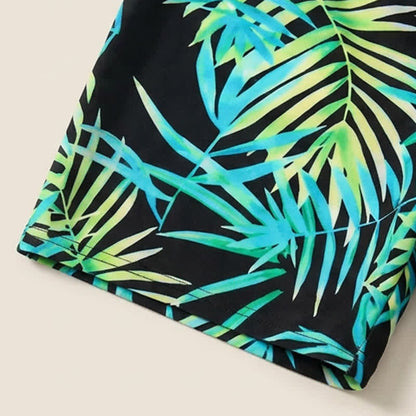 Plusock Ribbed Sweetheart Twist Front Tropical Print Tankini Set - image 16