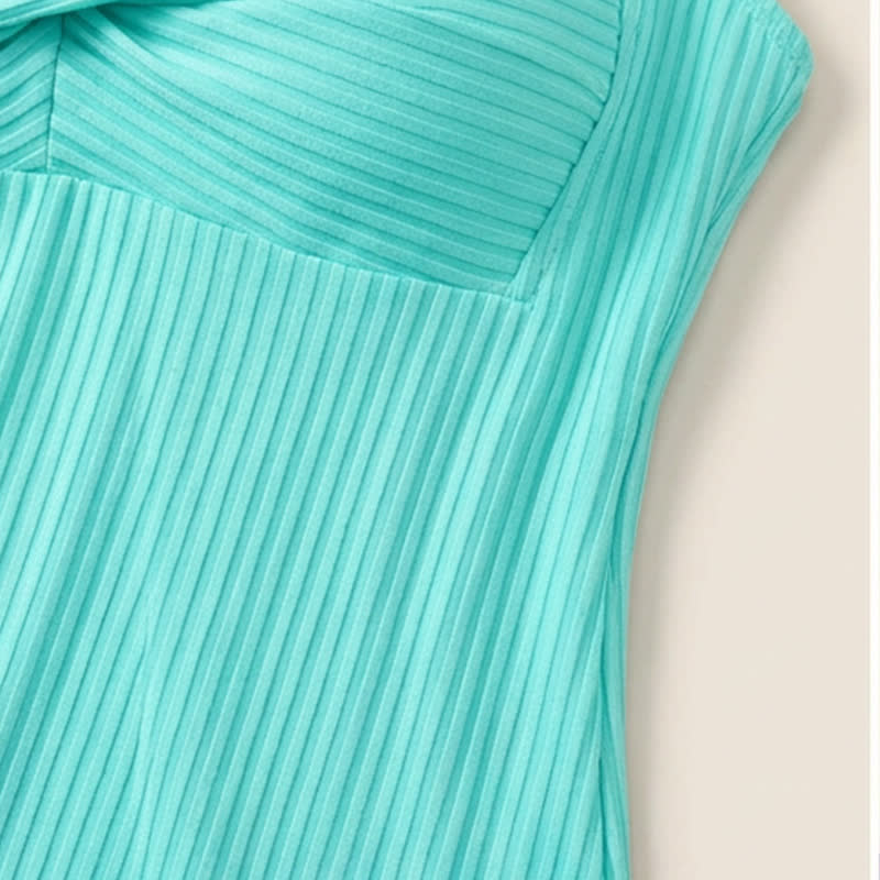 Plusock Ribbed Sweetheart Twist Front Tropical Print Tankini Set - image 17