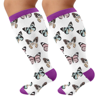 Plusock Plus Size Playful Butterfly Compression Socks - image 10