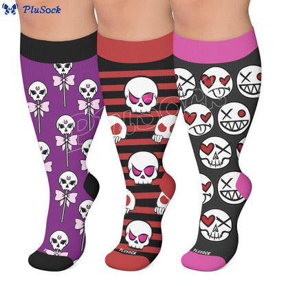 Plusock Plus SizeSkull Lollipops Compression Socks - image 0