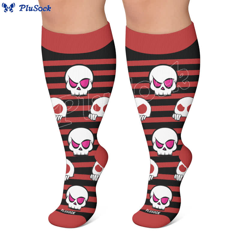 Plusock Plus SizeSkull Lollipops Compression Socks - image 6