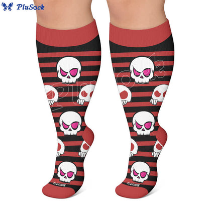 Plusock Plus SizeSkull Lollipops Compression Socks - image 6