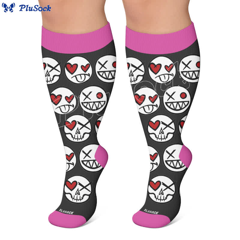 Plusock Plus SizeSkull Lollipops Compression Socks - image 7