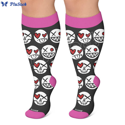 Plusock Plus SizeSkull Lollipops Compression Socks - image 7