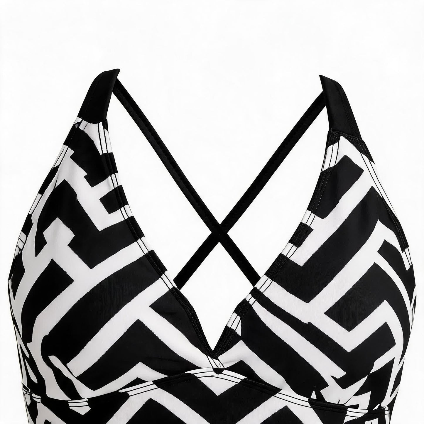 Plusock Criss Cross V Neck Flowy Tankini Set - image 9