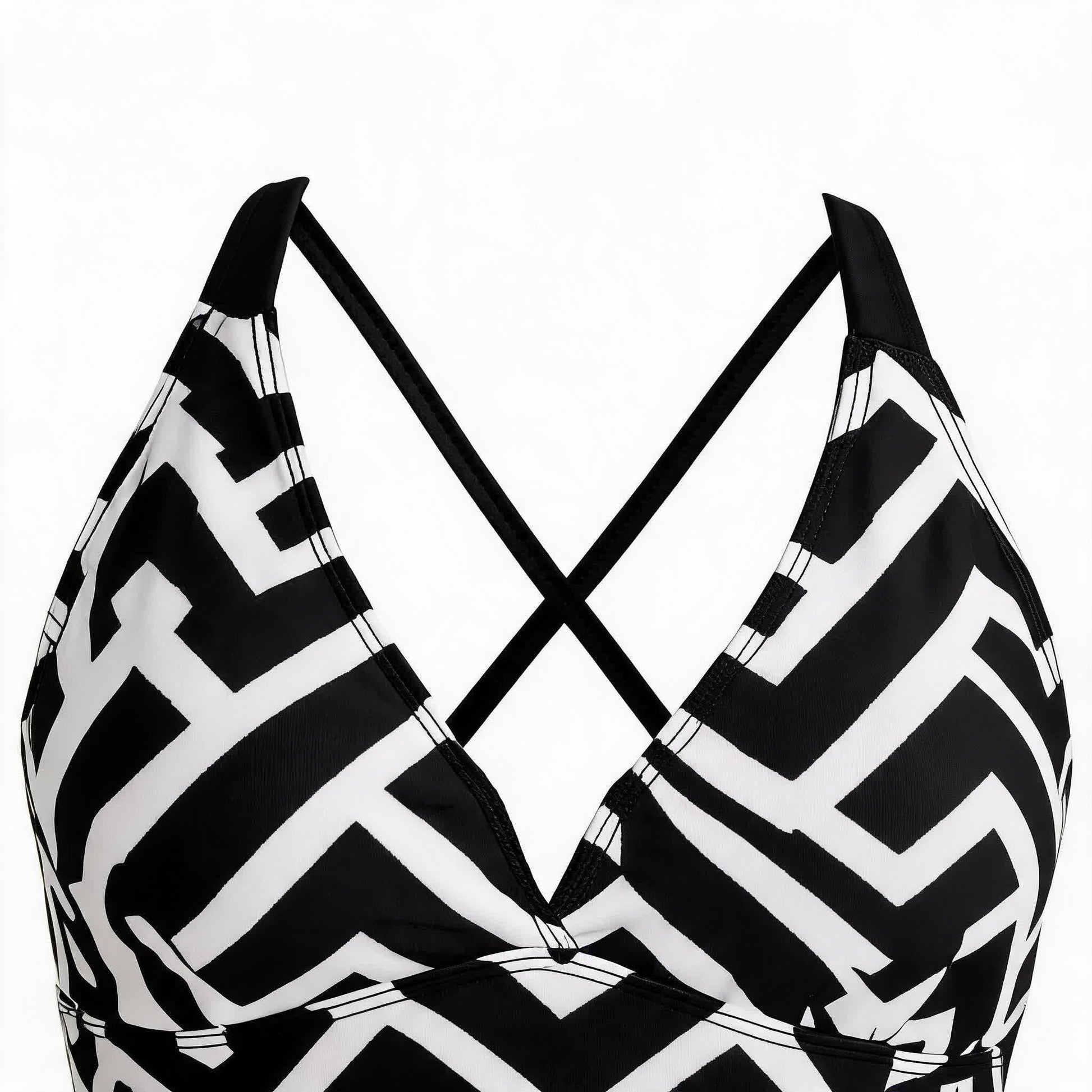 Plusock Criss Cross V Neck Flowy Tankini Set - image 9
