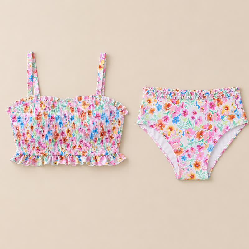 Plusock Blush Floral Smocked Bikini Set - image 9