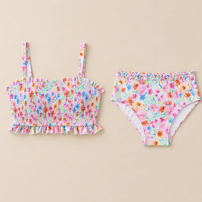 Plusock Blush Floral Smocked Bikini Set - image 9