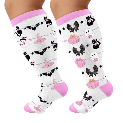 Plusock Plus Size Pumpkin Heart Compression Socks - image 10