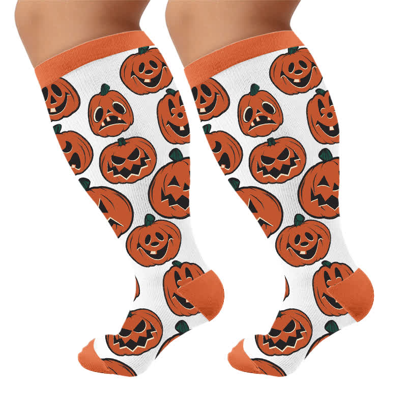 Plusock Plus Size Pumpkin Heart Compression Socks - image 9