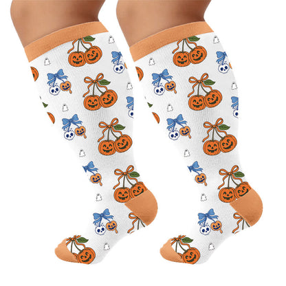 Plusock Plus Size Moon Bat Skull Compression Socks - image 10