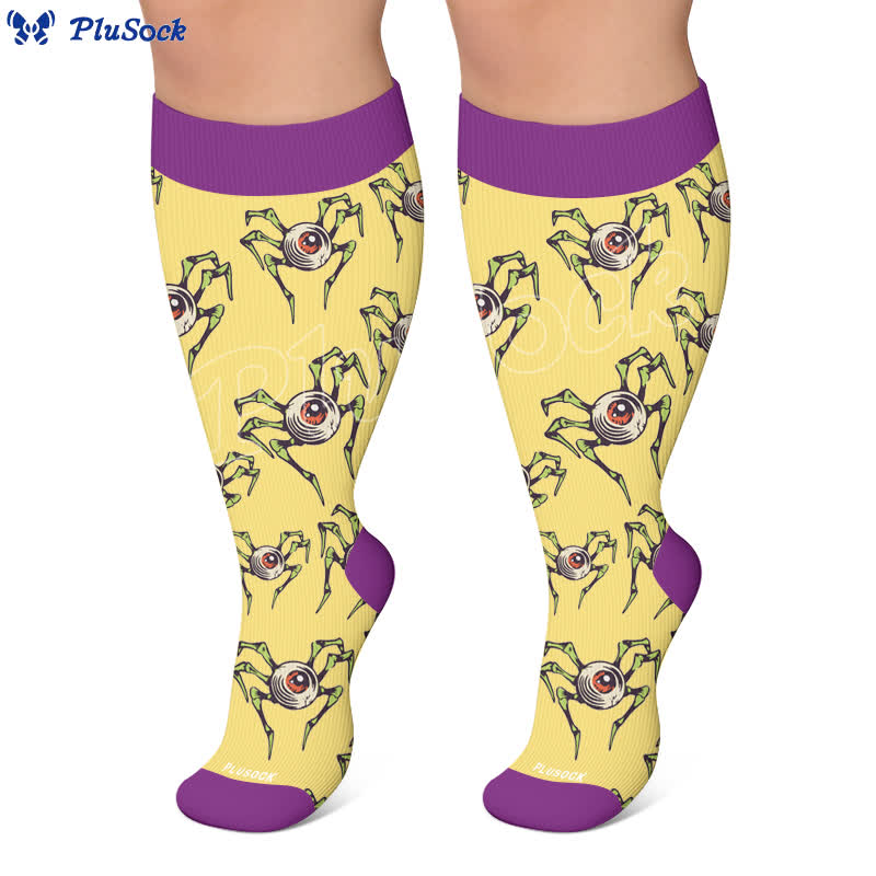 Plusock Plus Size Snail Skull Compression Socks - image 5