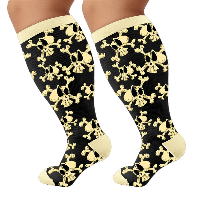 Plusock Plus Size Snail Skull Compression Socks - image 10