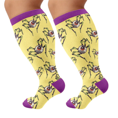 Plusock Plus Size Snail Skull Compression Socks - image 8