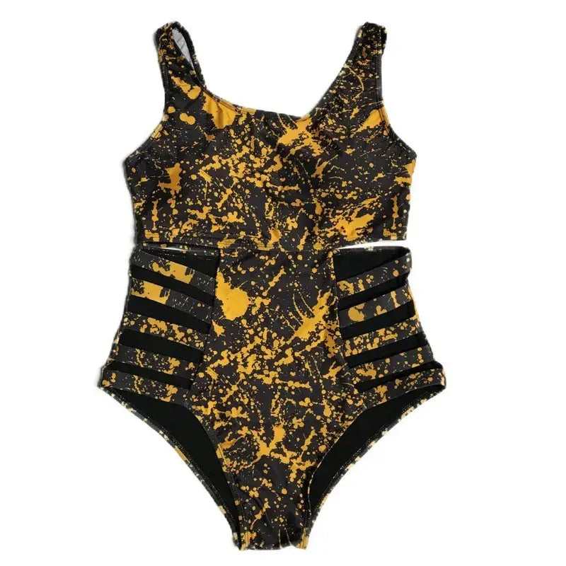 Plusock Cutout Splash Print One-Piece Swimsuit - image 12