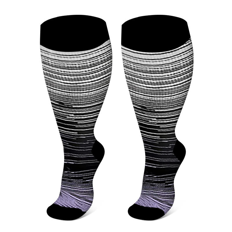 Plusock Plus Size Sport Compression Socks - Purple - 7XL - image 4