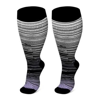 Plusock Plus Size Sport Compression Socks - Purple - 7XL - image 4