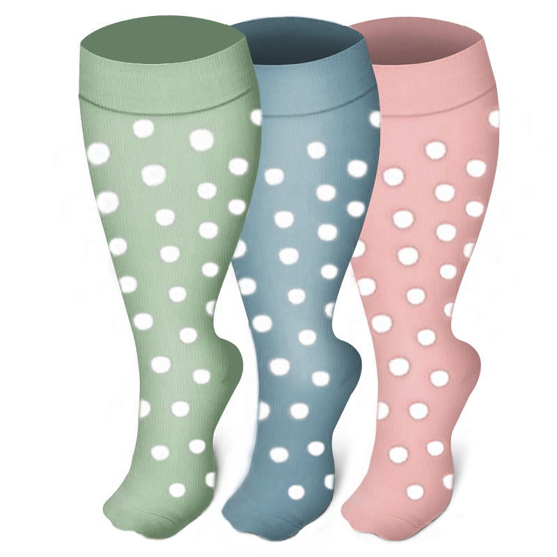Plusock Plus Size Solid Color Compression Socks - image 0